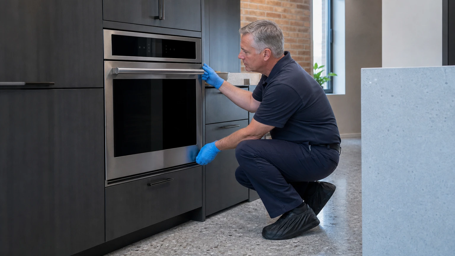 Built-in wall oven diagnostic visit in the service area